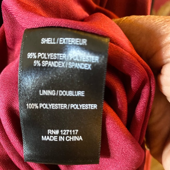 BRAND NEW BADGLEY MISCHKA RUCHED HALTER-NECK COCKTAIL DRESS- BURGUNDY SZ 0-4 - Picture 14 of 16